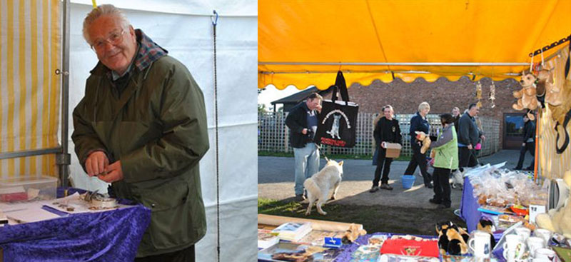 volunteers busy on the stand