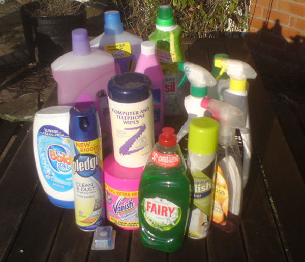 toxic washing and cleaning materials